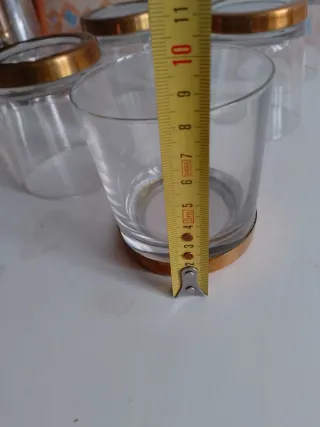 Set Bicchieri Vintage Vetro e Metallo