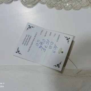 Mantilla Fallera Niña plata y Blanca