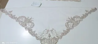 Mantilla Fallera Niña plata y Blanca