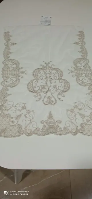 Mantilla Fallera Niña plata y Blanca