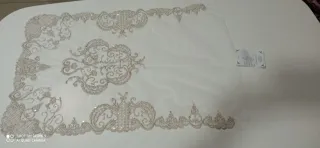 Mantilla Fallera Niña plata y Blanca
