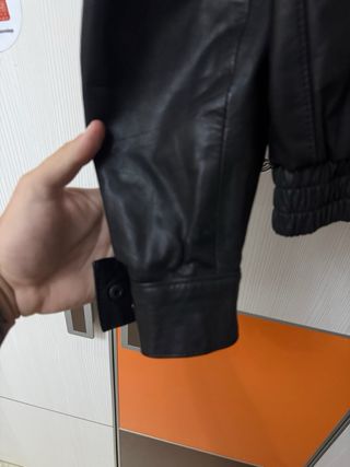 Chaqueta de cuero argentino negra