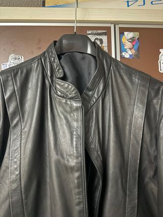 Chaqueta de cuero argentino negra