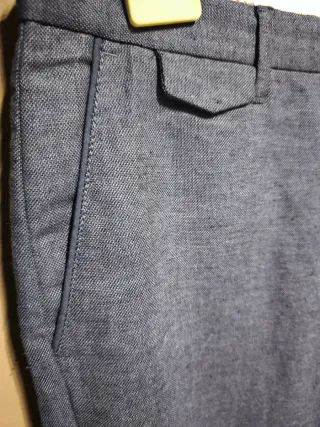 Pantalón vestir hombre tipo chino azul talla 40