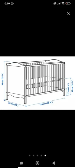 Cuna bebé Ikea blanca