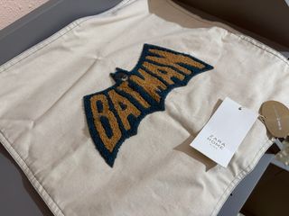 Funda Almohada Batman Tela Beige y Azul NUEVO
