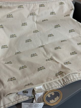 Funda Almohada Batman Tela Beige y Azul NUEVO