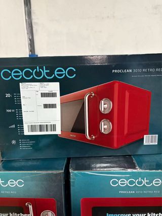 Microondas Cecotec ProClean 3010 Retro Rojo