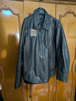 Cazadora Piel Vintage Negra