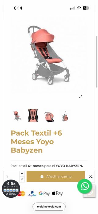 Pack Textil Yoyo 6 Meses Coral