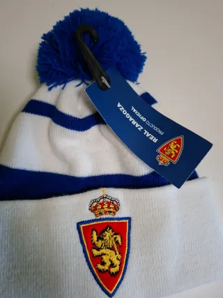 Gorro Real Zaragoza Rayas Azul Blanco