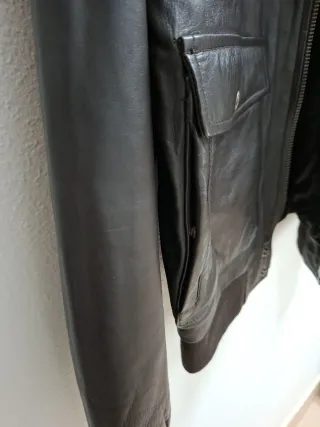 Chaqueta Cuero Schott NYC Talla M Marrón