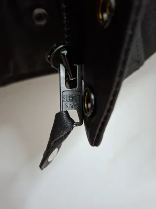 Chaqueta Cuero Schott NYC Talla M Marrón