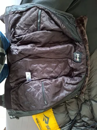 Chaqueta Cuero Schott NYC Talla M Marrón