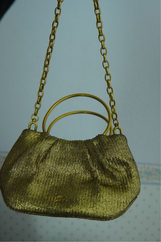 Bolso de fiesta Parfois dorado