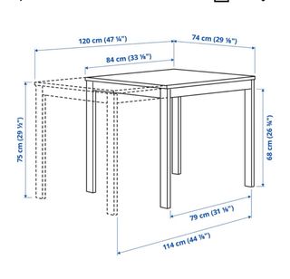 Mesa extensible cocina + 4 sillas