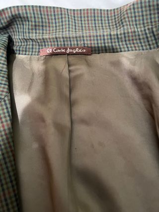 Americana hombre ligera marrón y verde