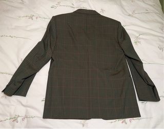 Americana hombre ligera marrón y verde