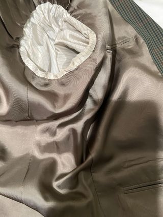 Americana hombre ligera marrón y verde