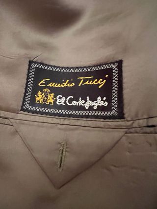 Americana hombre ligera marrón y verde