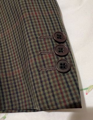 Americana hombre ligera marrón y verde