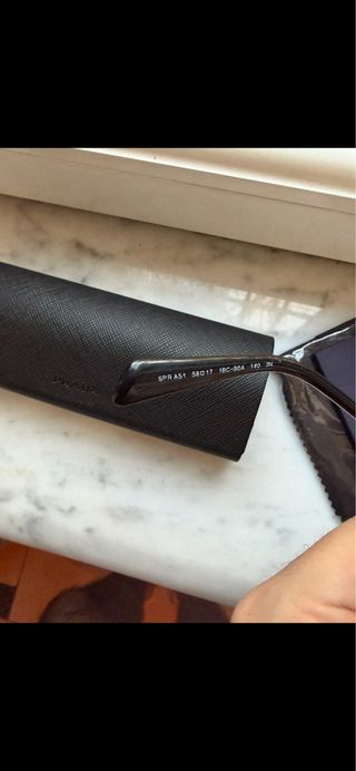 Occhiali da sole Prada argentati e neri