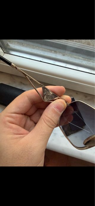 Occhiali da sole Prada argentati e neri