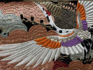 Bolso de terciopelo bordado oriental