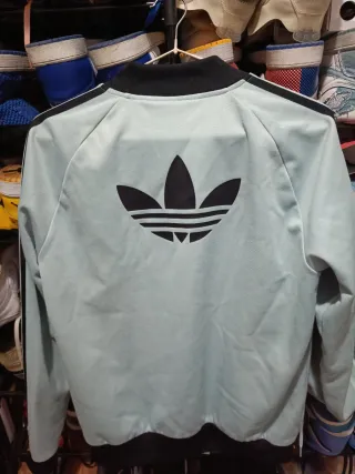 Chaqueta Bomber Adidas Negra y Turquesa