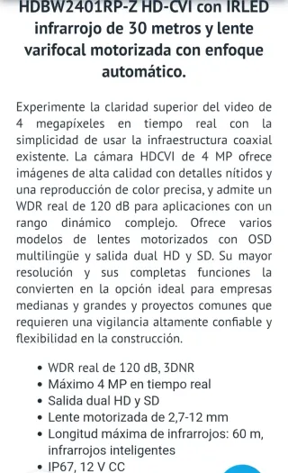 Cámaras Vigilancia Dahua Alta Definición