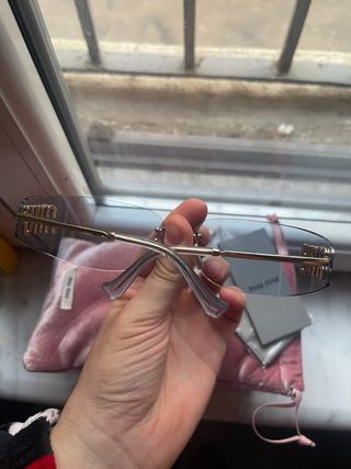 Occhiali da sole Miu Miu turchesi