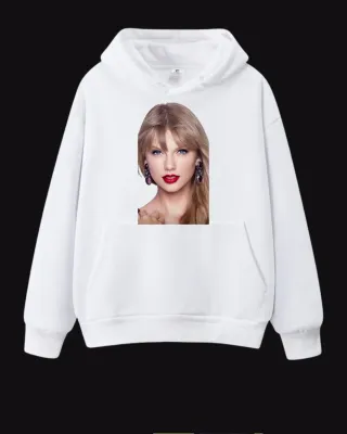 Sudadera Blanca con Estampado de Guitarra