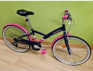 Bicicleta BTWIN niña/mujer rosa y azul