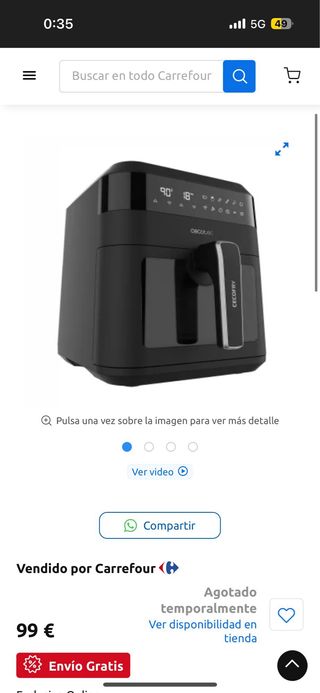 Cecofry Experience Window 6000 Freidora de Aire