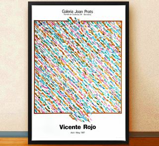 Cartel " Vicente Rojo ". Galeria Joan Prats 1987