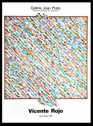 Cartel " Vicente Rojo ". Galeria Joan Prats 1987