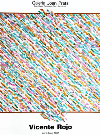 Cartel " Vicente Rojo ". Galeria Joan Prats 1987
