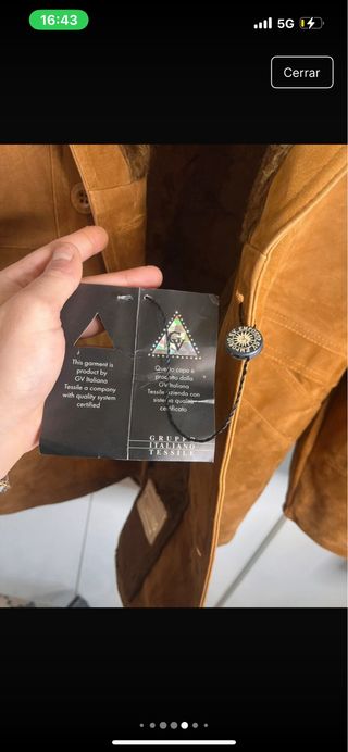 Abrigo Emporio GV Piel Sintética Marrón XXL