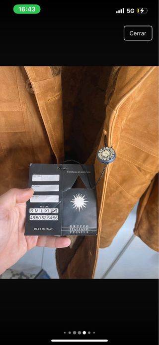 Abrigo Emporio GV Piel Sintética Marrón XXL