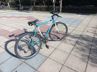 Bicicleta de montaña azul