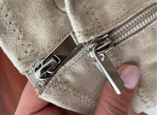 Botín beige tacón plataforma