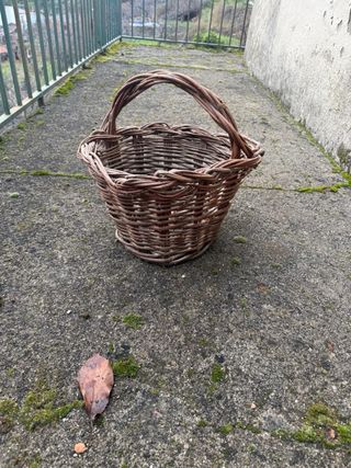 Cesta de mimbre artesanal