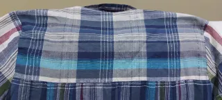 Camisa larga cuadros azul multicolor