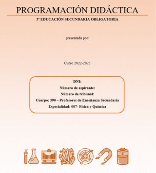 Programación Didáctica- Física y Química.