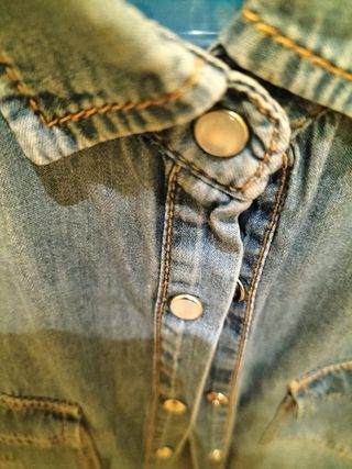 Vestido Camisa Vaquera Stradivarius Talla S