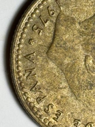 Moneda 1 Peseta 1975 Variante Ñ con Punto