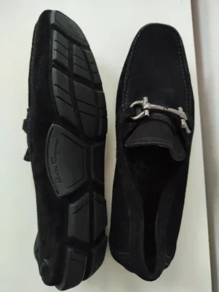 Mocassini Ferragamo Pelle Nero Uomo