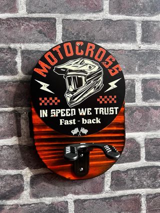 Colgador Casco Motocross In Speed We Trust
