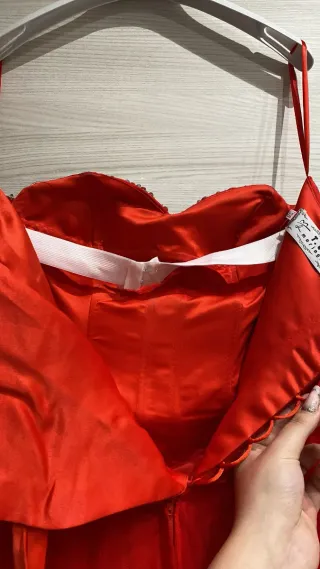 Abito da sera rosso con strass Patatina