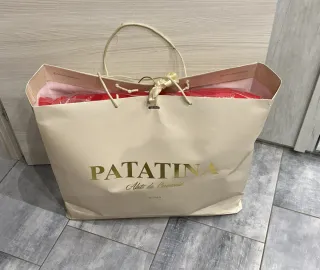 Abito da sera rosso con strass Patatina